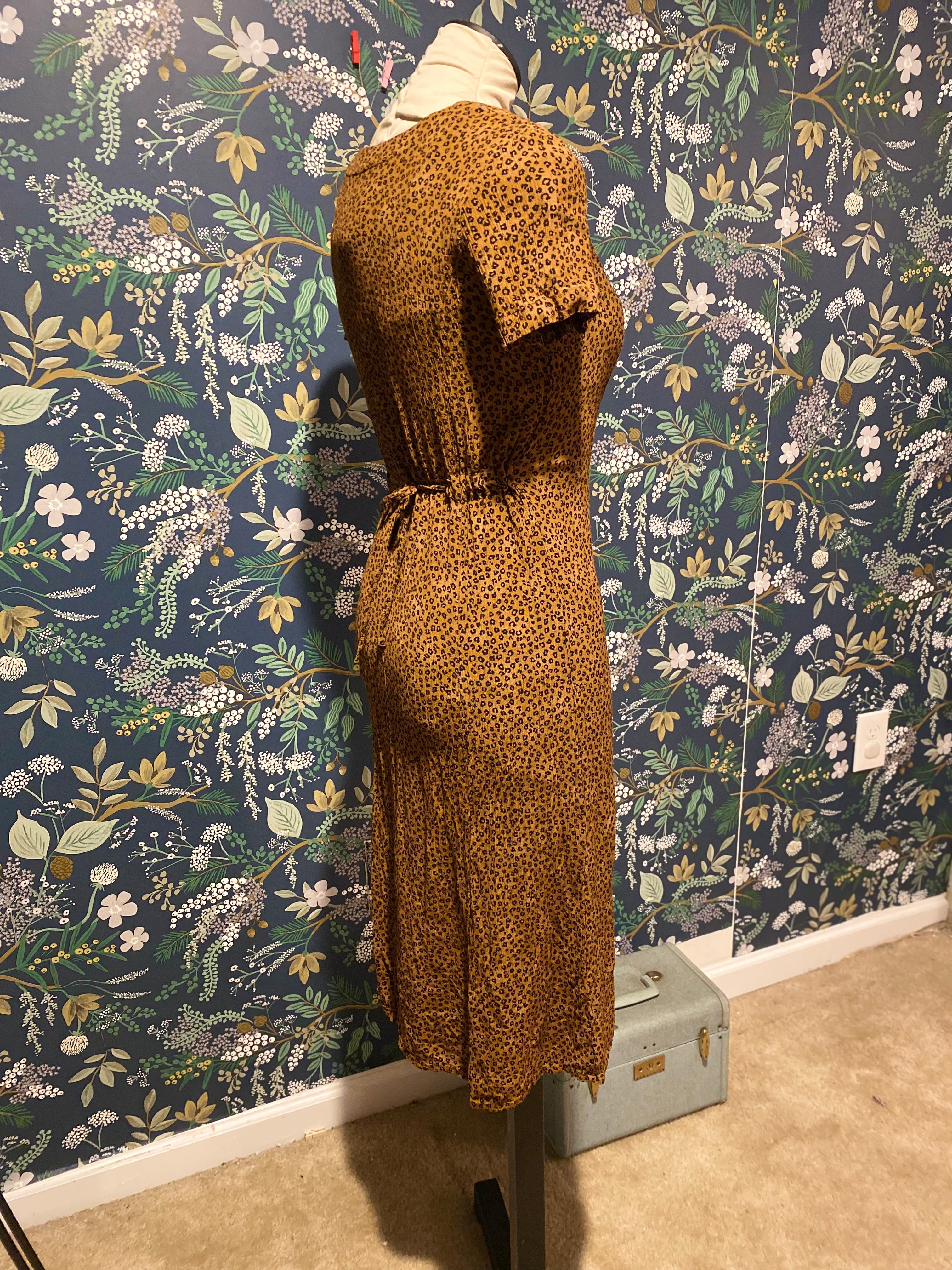 Jones NY Leopard Crepe Dress