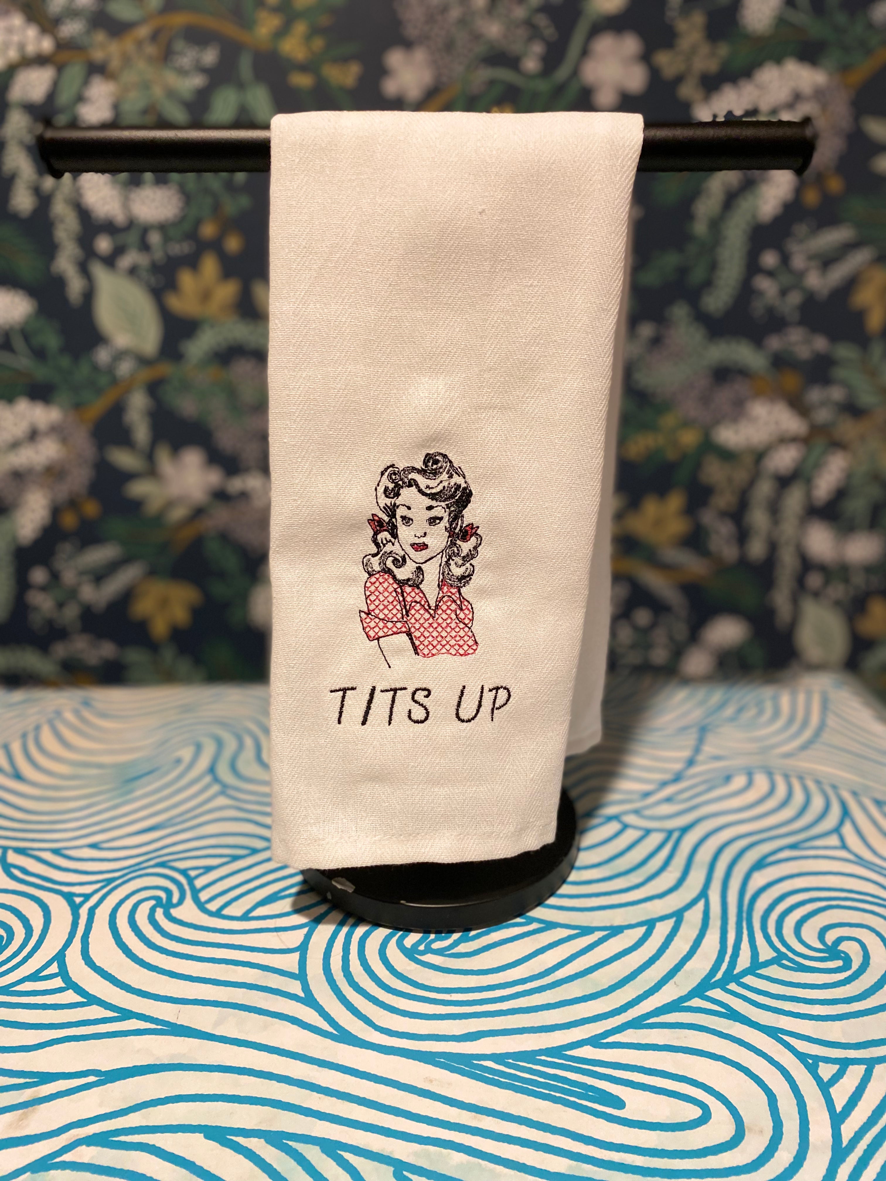 Tits Up Tea Towel