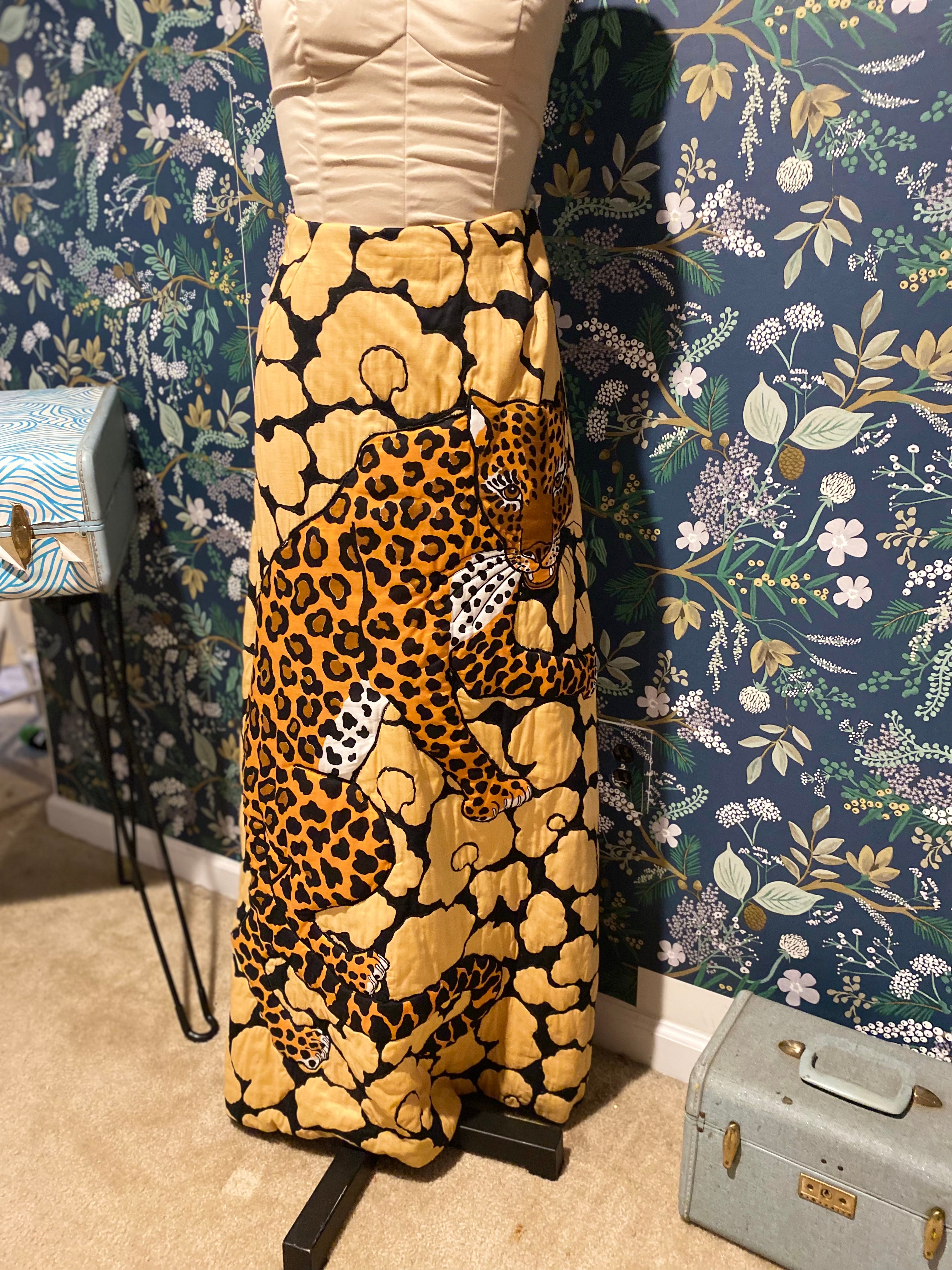Quilted Cheetah Skirt