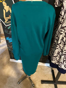 1980s Green Knit Dress