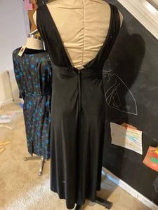 1960s Joan Leslie for Kasper Black Evening gown