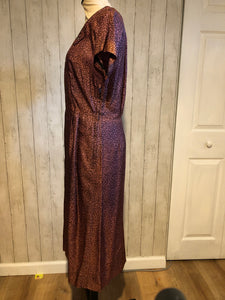1960s LeVine Purple Cheetah Dress and Jacket