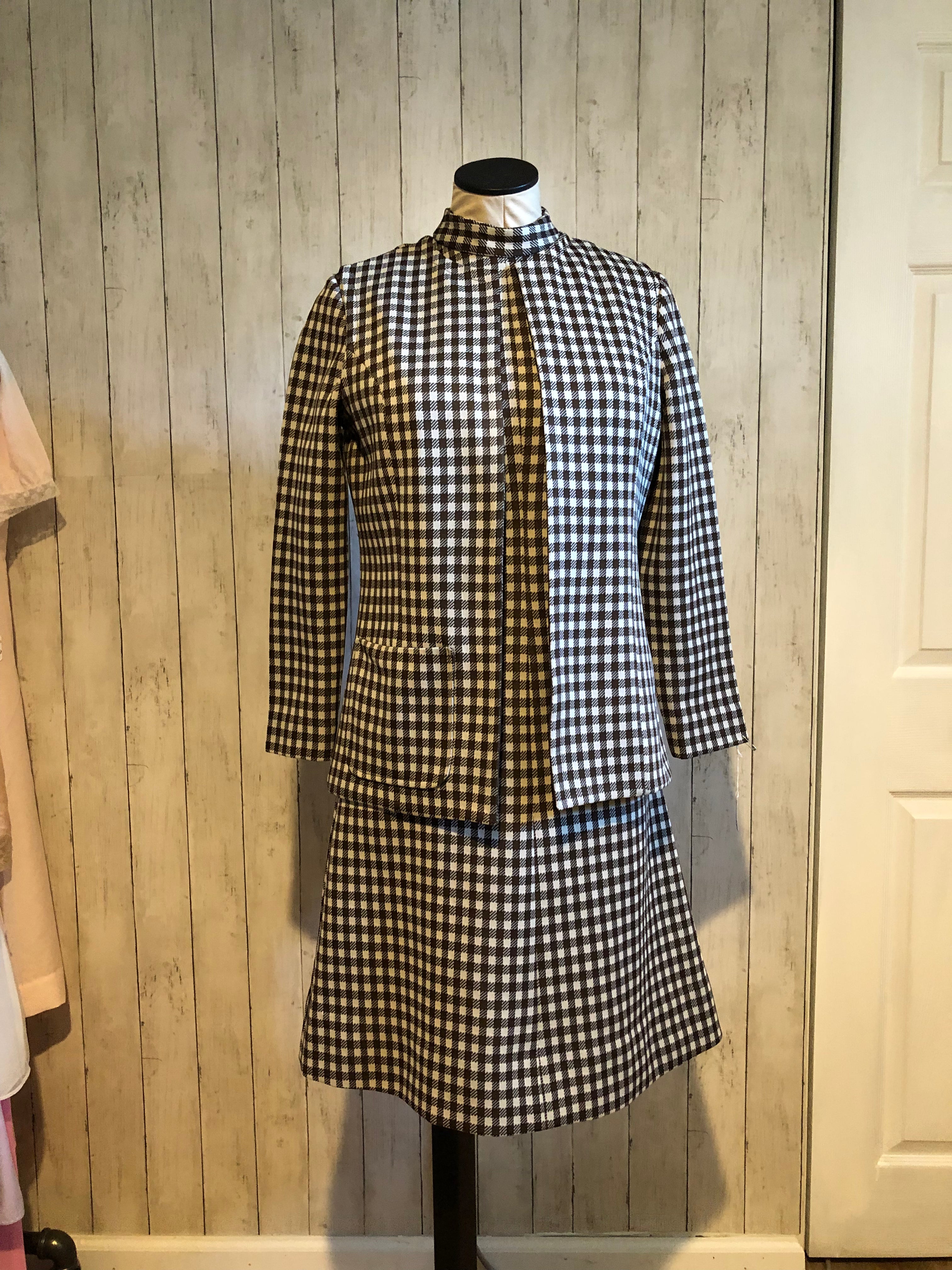 3 Piece Checkered Dress Set
