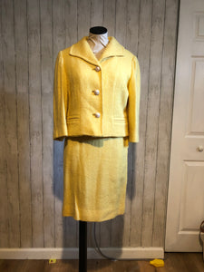 1960s Yellow Boucle Suit
