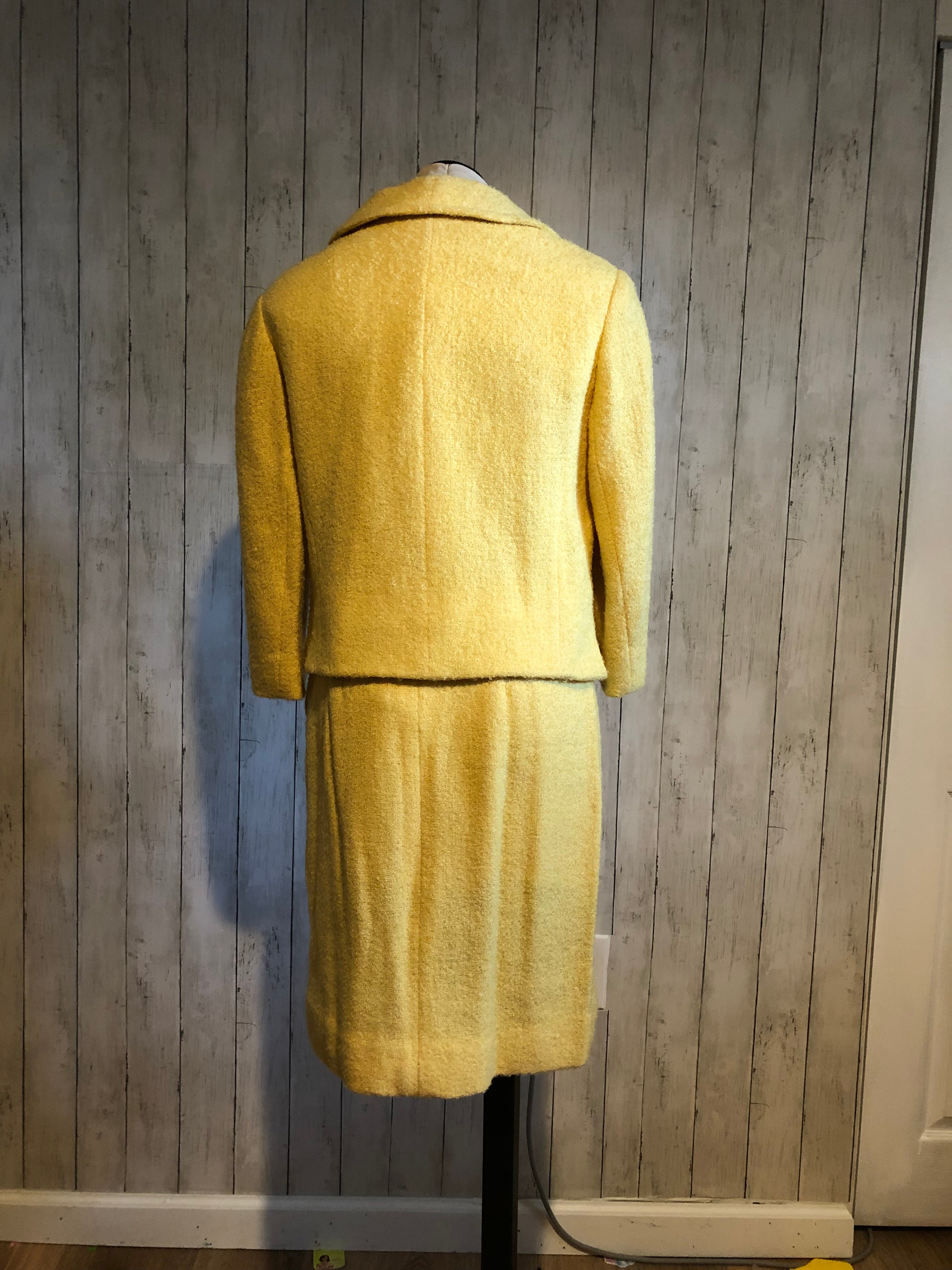 1960s Yellow Boucle Suit