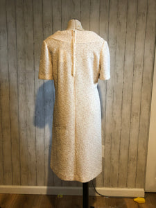 1960s Tan Leslie Palmer Boucle Dress