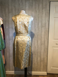 1960s Dragon Print Brocade Dress