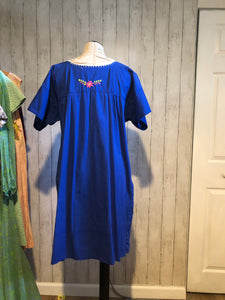 Blue Hand Embroidered Dress