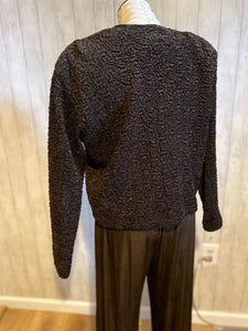 1980s Brown Sweater with shoulder pads