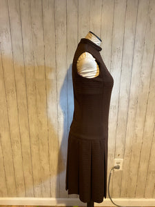 1960's Brown Pleated Dress