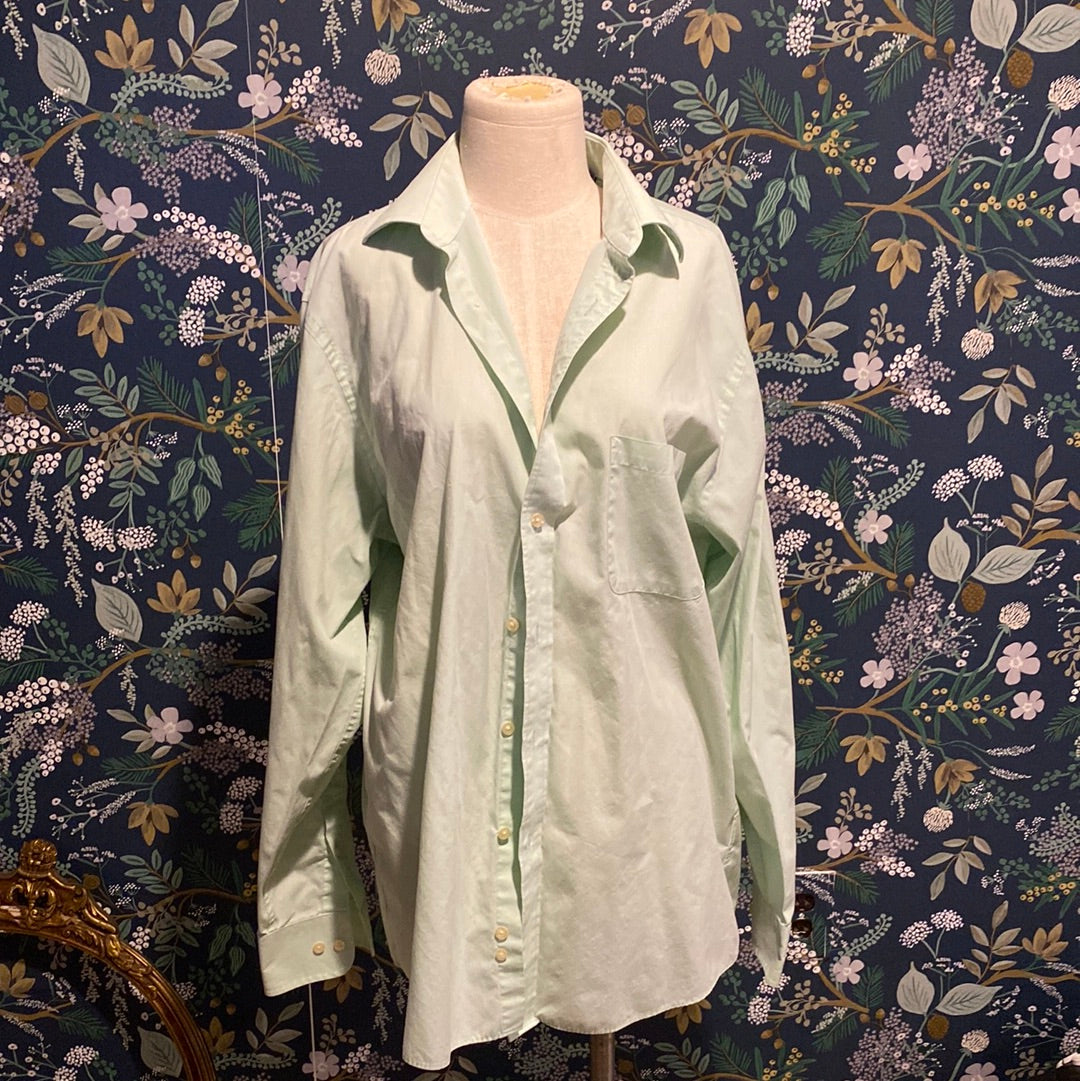 Embroidered Moth Button-Down - Green