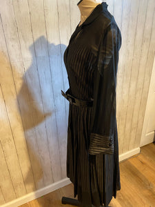 1960s Striped Black dress