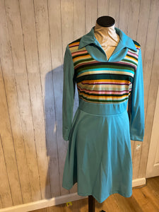 1980s Plaza East Deadstock Striped Dress